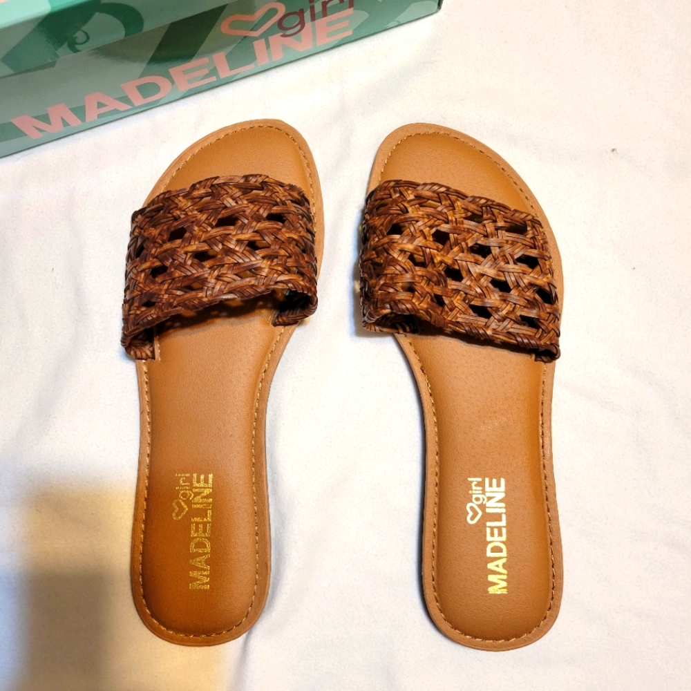 Brown Woven Sandals